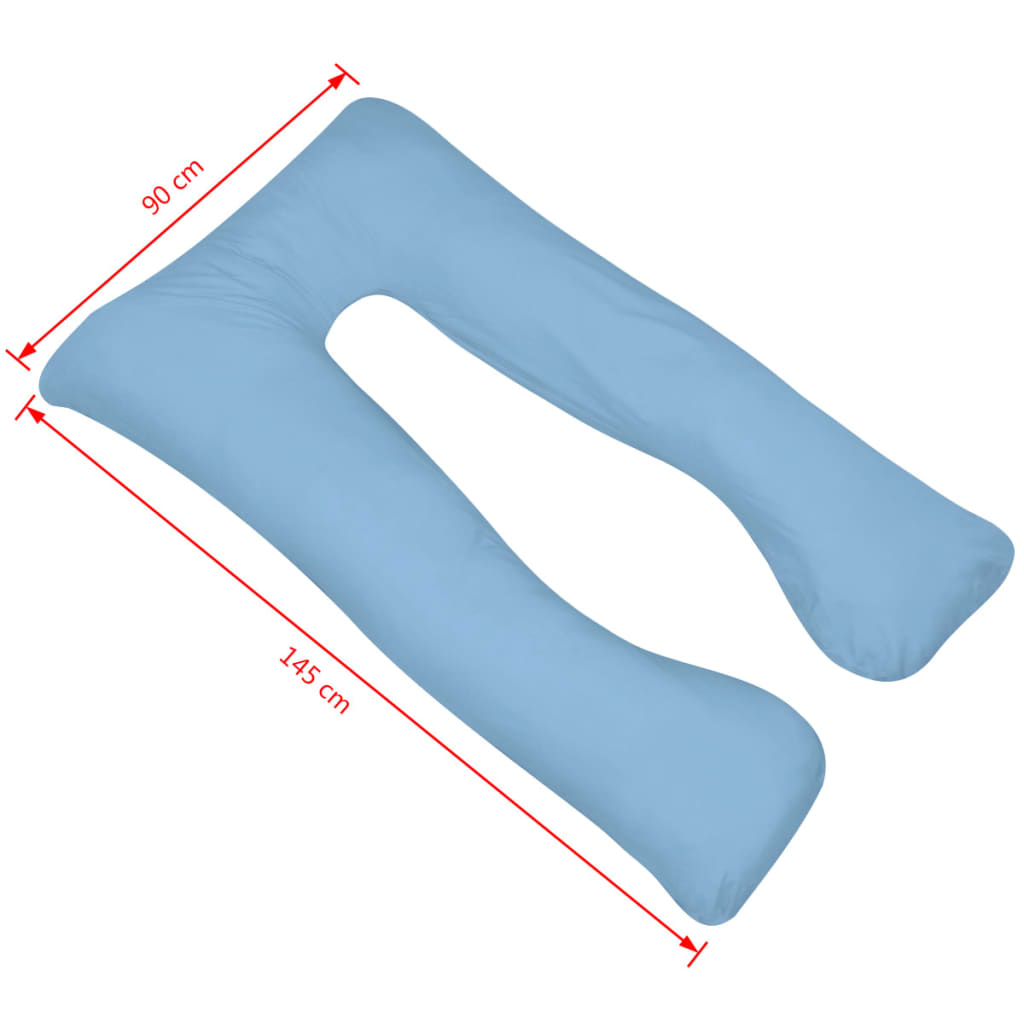 vidaXL Coussin de grossesse 90 x 145 cm Bleu clair