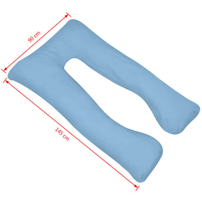 vidaXL Coussin de grossesse 90 x 145 cm Bleu clair