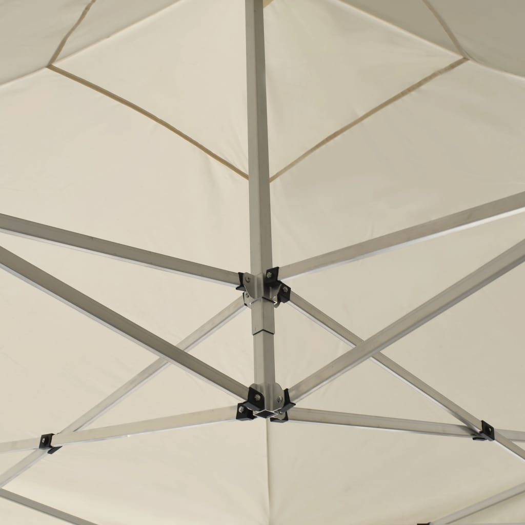 vidaXL Tente de réception pliable avec parois Aluminium 3 x 3 m Crème