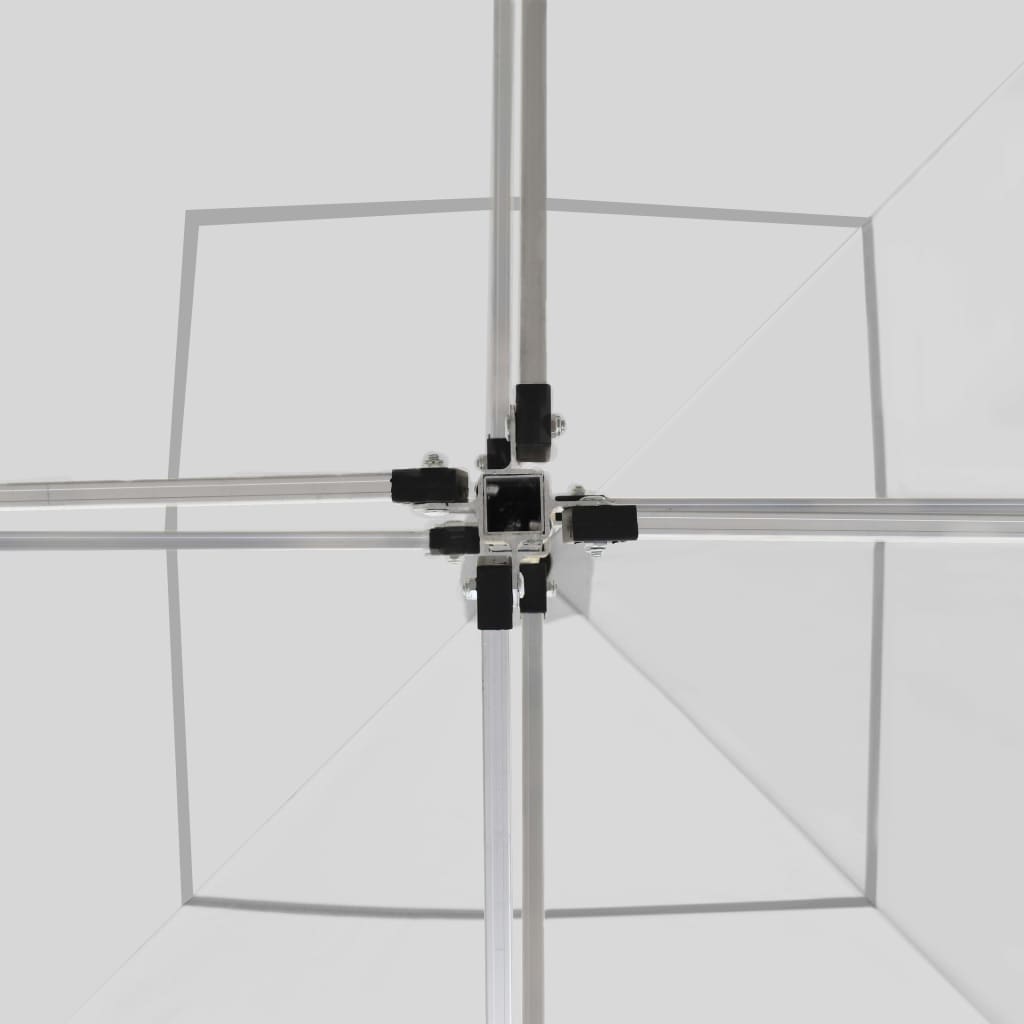 vidaXL Tente de réception pliable avec parois Aluminium 3x3 m Blanc
