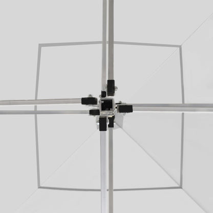 vidaXL Tente de réception pliable avec parois Aluminium 3x3 m Blanc