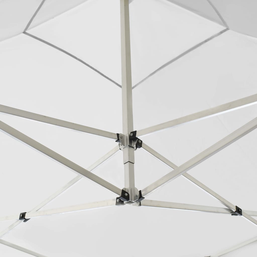 vidaXL Tente de réception pliable avec parois Aluminium 3x3 m Blanc