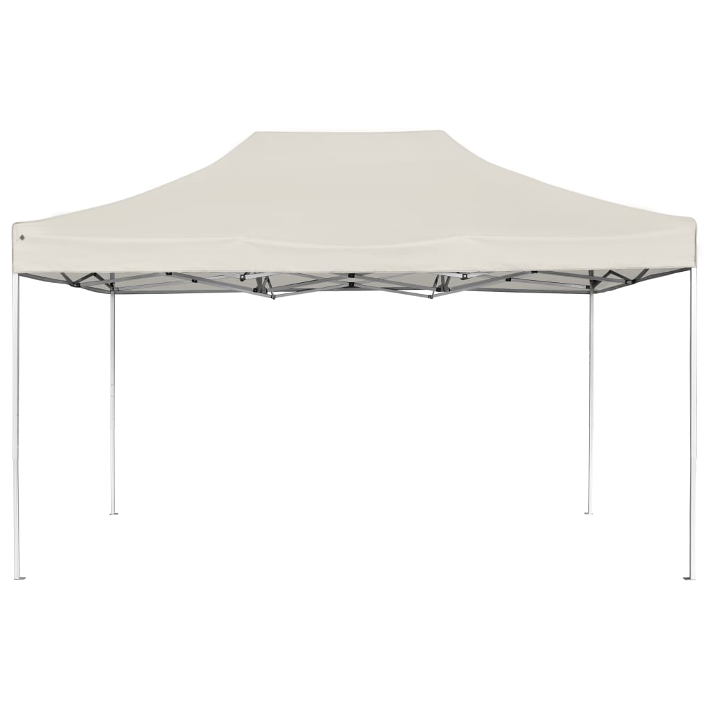 vidaXL Tente de réception pliable Aluminium 4,5x3 m Crème