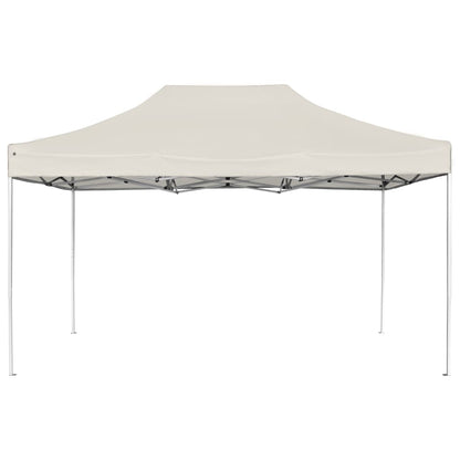 vidaXL Tente de réception pliable Aluminium 4,5x3 m Crème