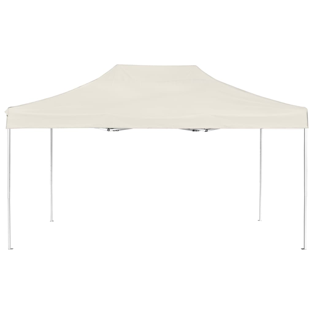 vidaXL Tente de réception pliable Aluminium 4,5x3 m Crème