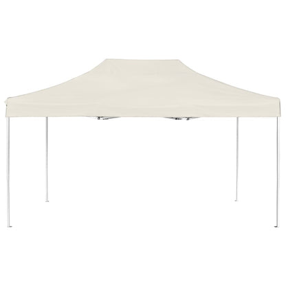 vidaXL Tente de réception pliable Aluminium 4,5x3 m Crème