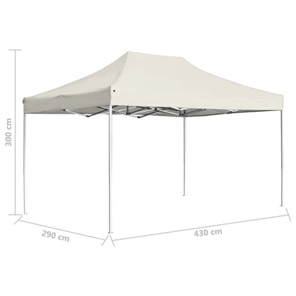 vidaXL Tente de réception pliable Aluminium 4,5x3 m Crème