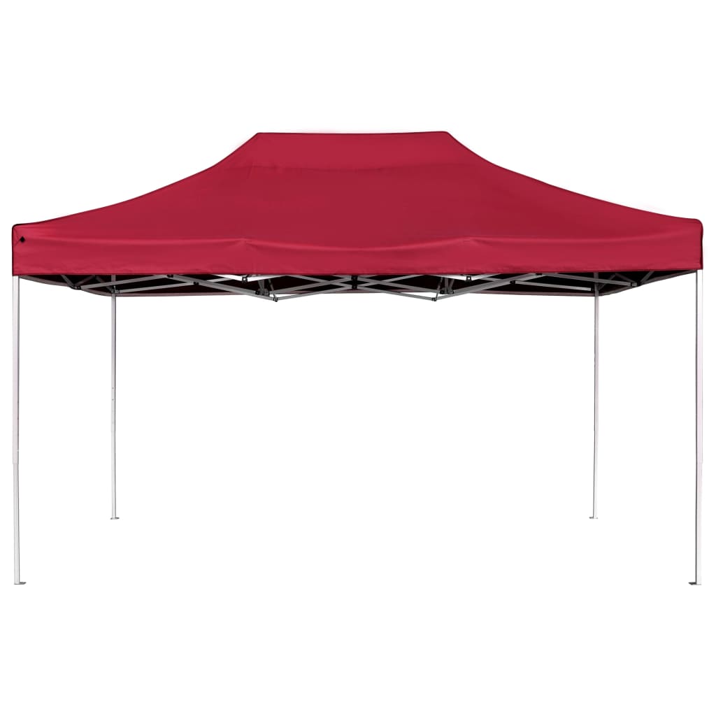 vidaXL Tente de réception pliable Aluminium 4,5x3 m Bordeaux