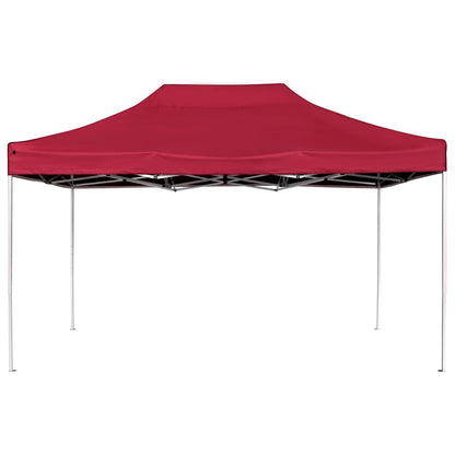 vidaXL Tente de réception pliable Aluminium 4,5x3 m Bordeaux