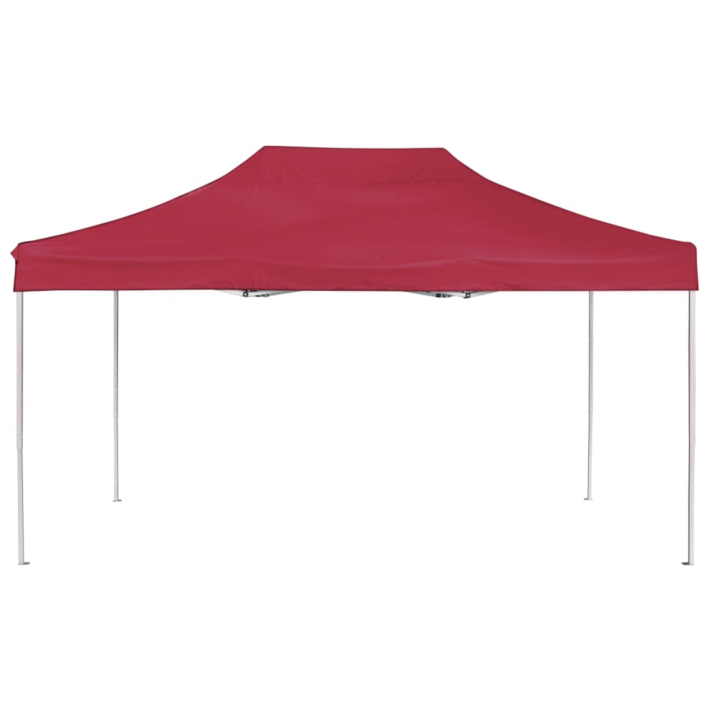 vidaXL Tente de réception pliable Aluminium 4,5x3 m Bordeaux