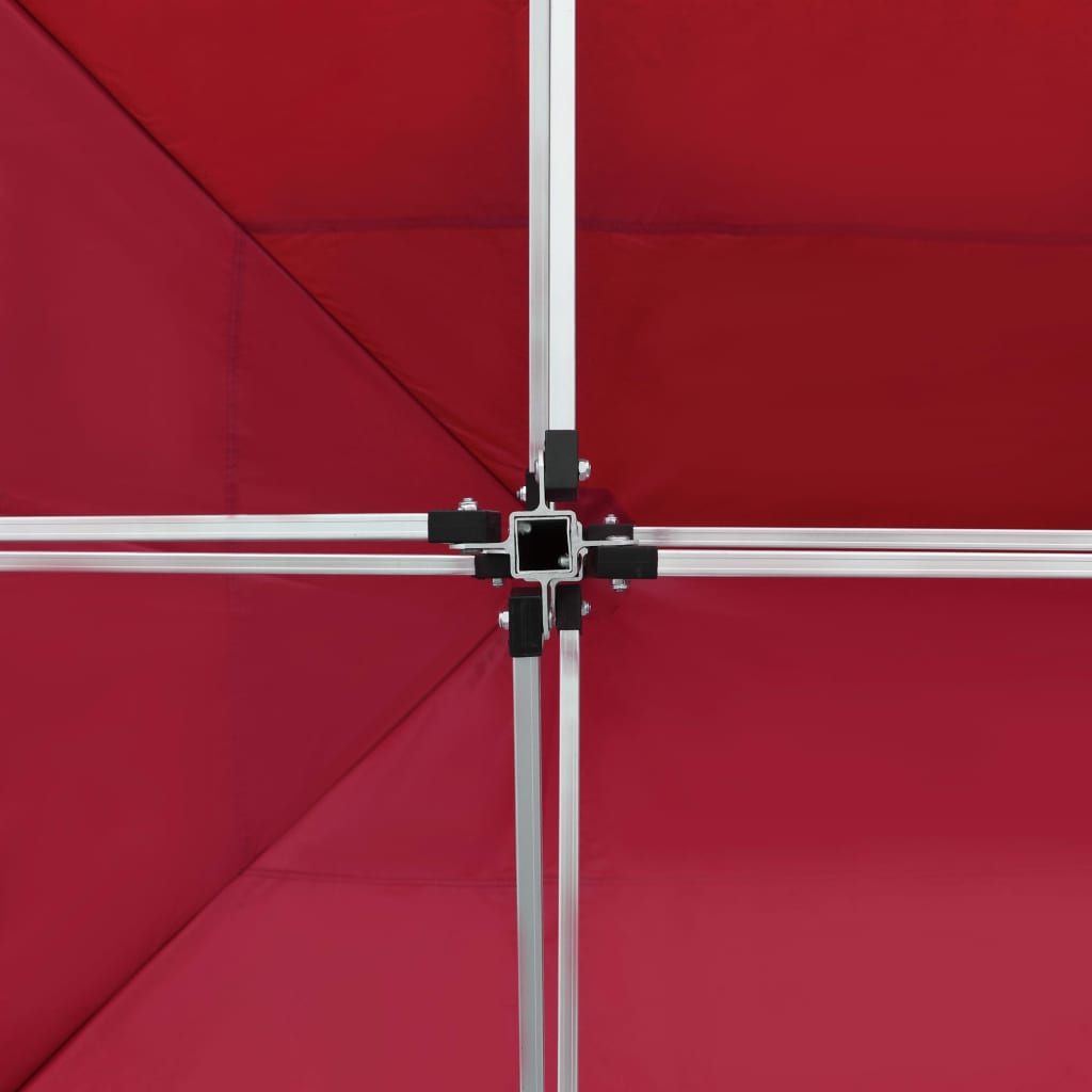 vidaXL Tente de réception pliable Aluminium 4,5x3 m Bordeaux