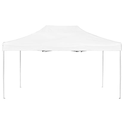 vidaXL Tente de réception pliable Aluminium 4,5x3 m Blanc
