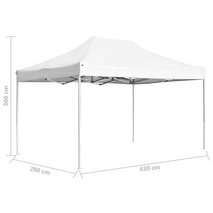 vidaXL Tente de réception pliable Aluminium 4,5x3 m Blanc