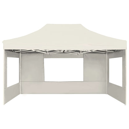 vidaXL Tente de réception pliable avec parois Aluminium 4,5x3 m Crème