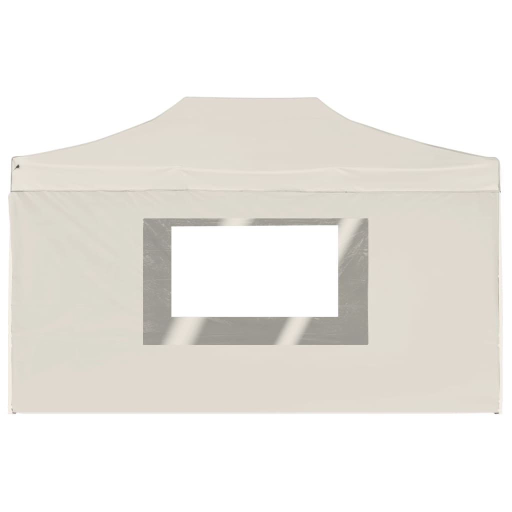 vidaXL Tente de réception pliable avec parois Aluminium 4,5x3 m Crème