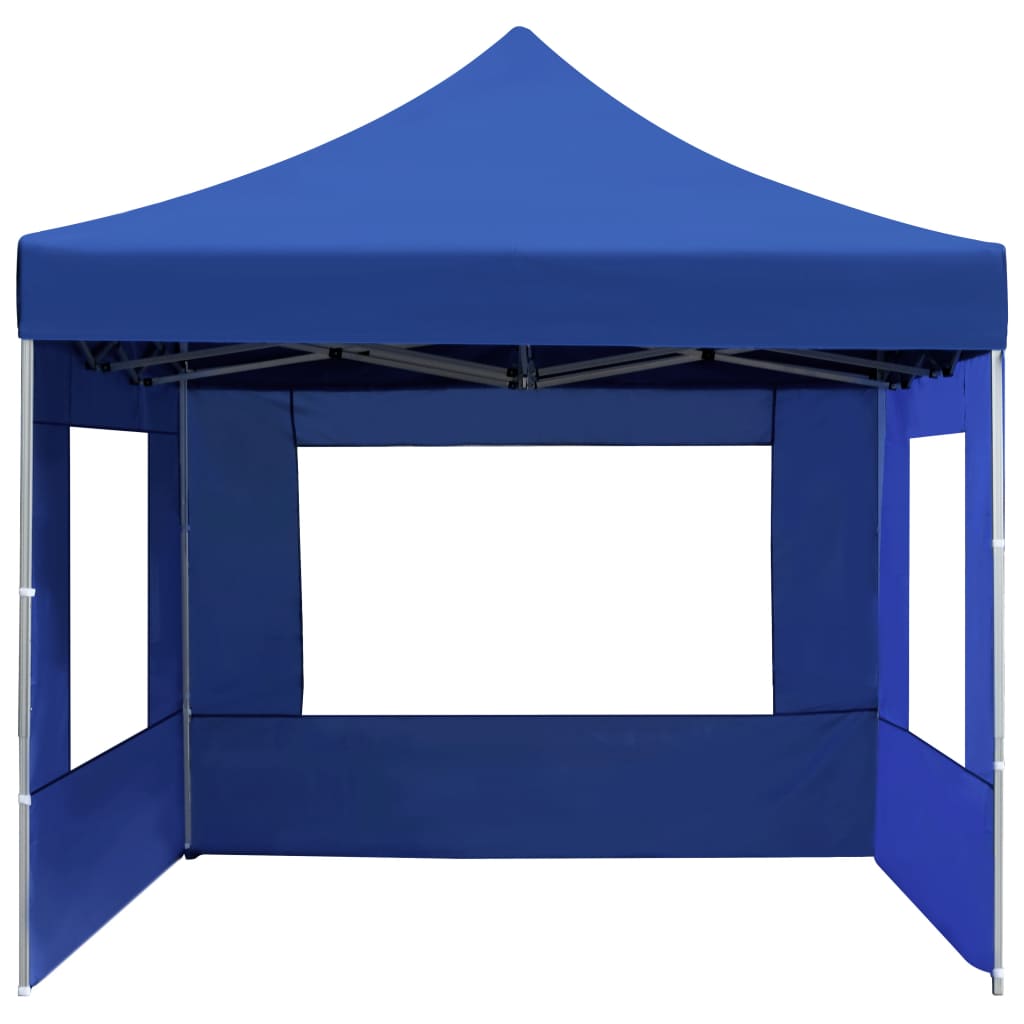 vidaXL Tente de réception pliable avec parois Aluminium 4,5x3 m Bleu