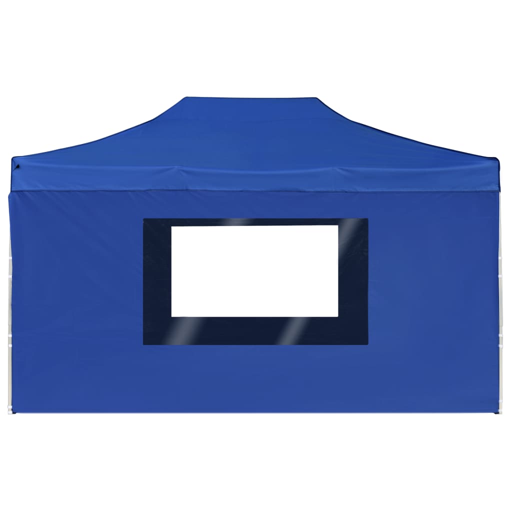 vidaXL Tente de réception pliable avec parois Aluminium 4,5x3 m Bleu
