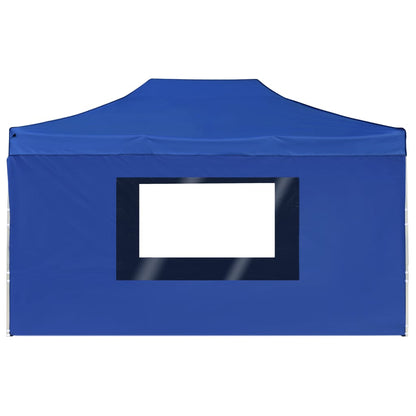 vidaXL Tente de réception pliable avec parois Aluminium 4,5x3 m Bleu