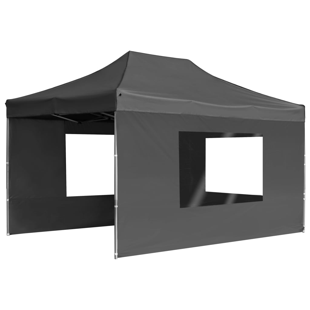vidaXL Tente de réception pliable à parois Aluminium 4,5x3m Anthracite