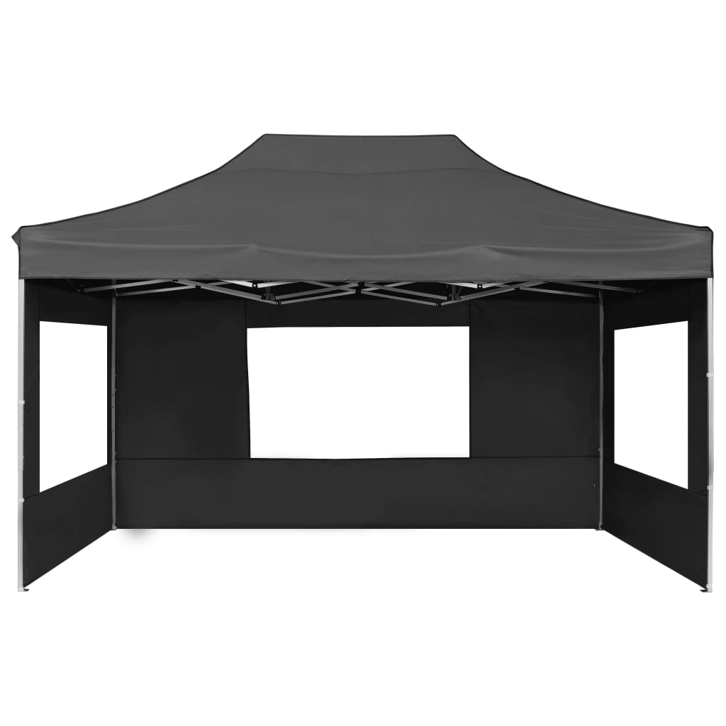 vidaXL Tente de réception pliable à parois Aluminium 4,5x3m Anthracite