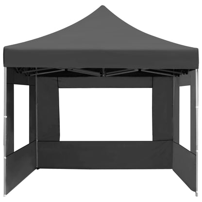 vidaXL Tente de réception pliable à parois Aluminium 4,5x3m Anthracite