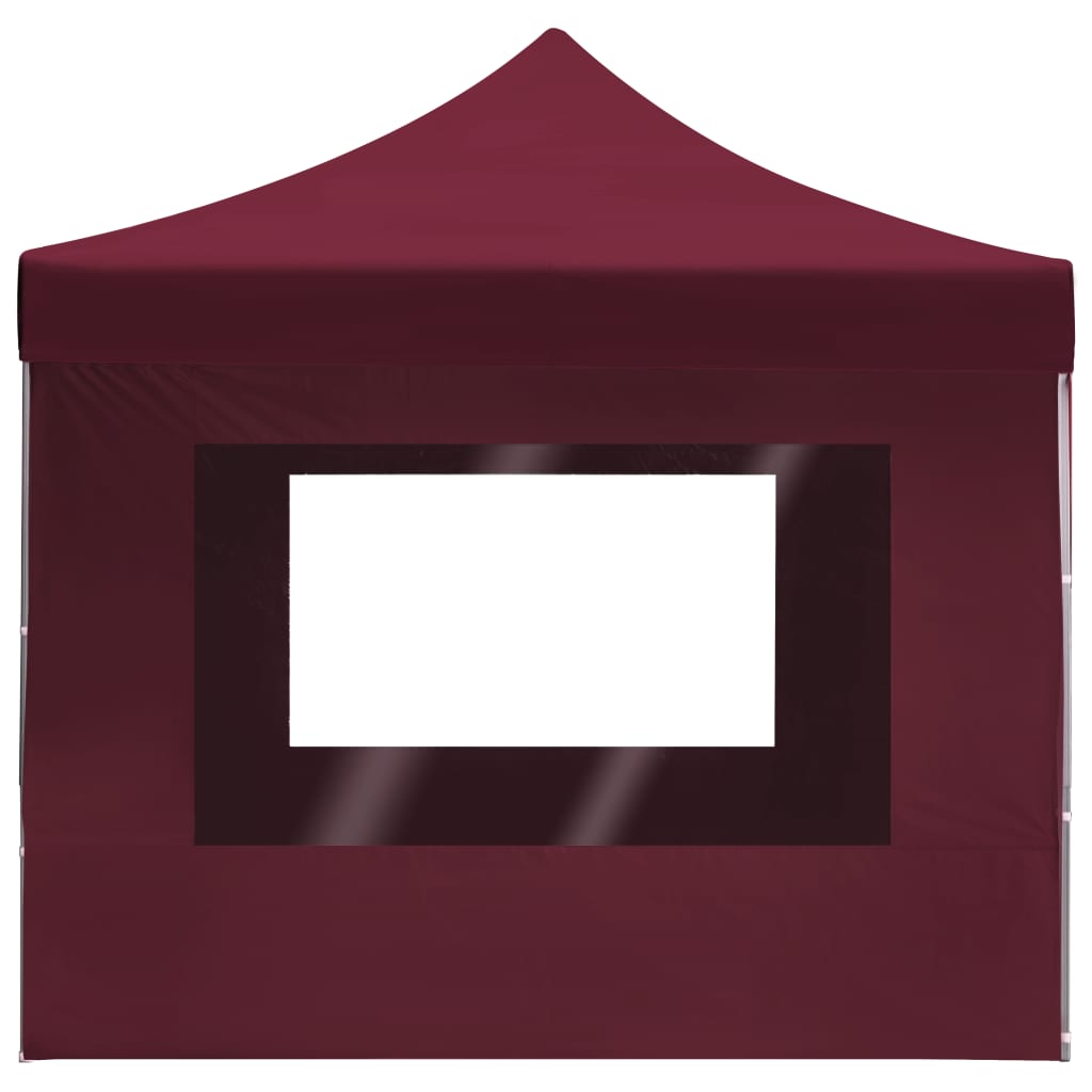 vidaXL Tente de réception pliable et parois Aluminium 4,5x3 m Bordeaux