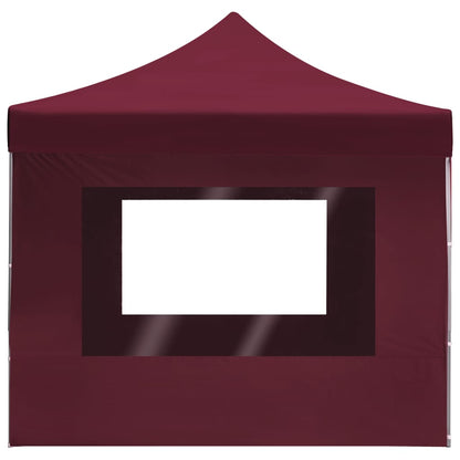 vidaXL Tente de réception pliable et parois Aluminium 4,5x3 m Bordeaux