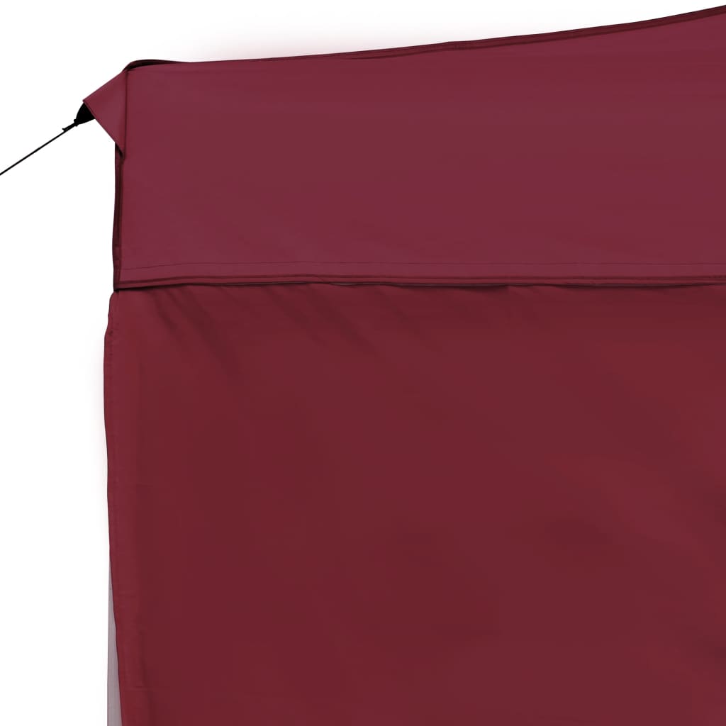 vidaXL Tente de réception pliable et parois Aluminium 4,5x3 m Bordeaux