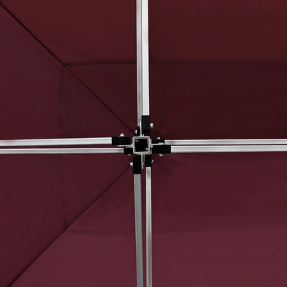 vidaXL Tente de réception pliable et parois Aluminium 4,5x3 m Bordeaux