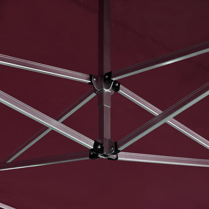 vidaXL Tente de réception pliable et parois Aluminium 4,5x3 m Bordeaux