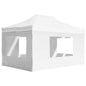 vidaXL Tente de réception pliable avec parois Aluminium 4,5x3 m Blanc
