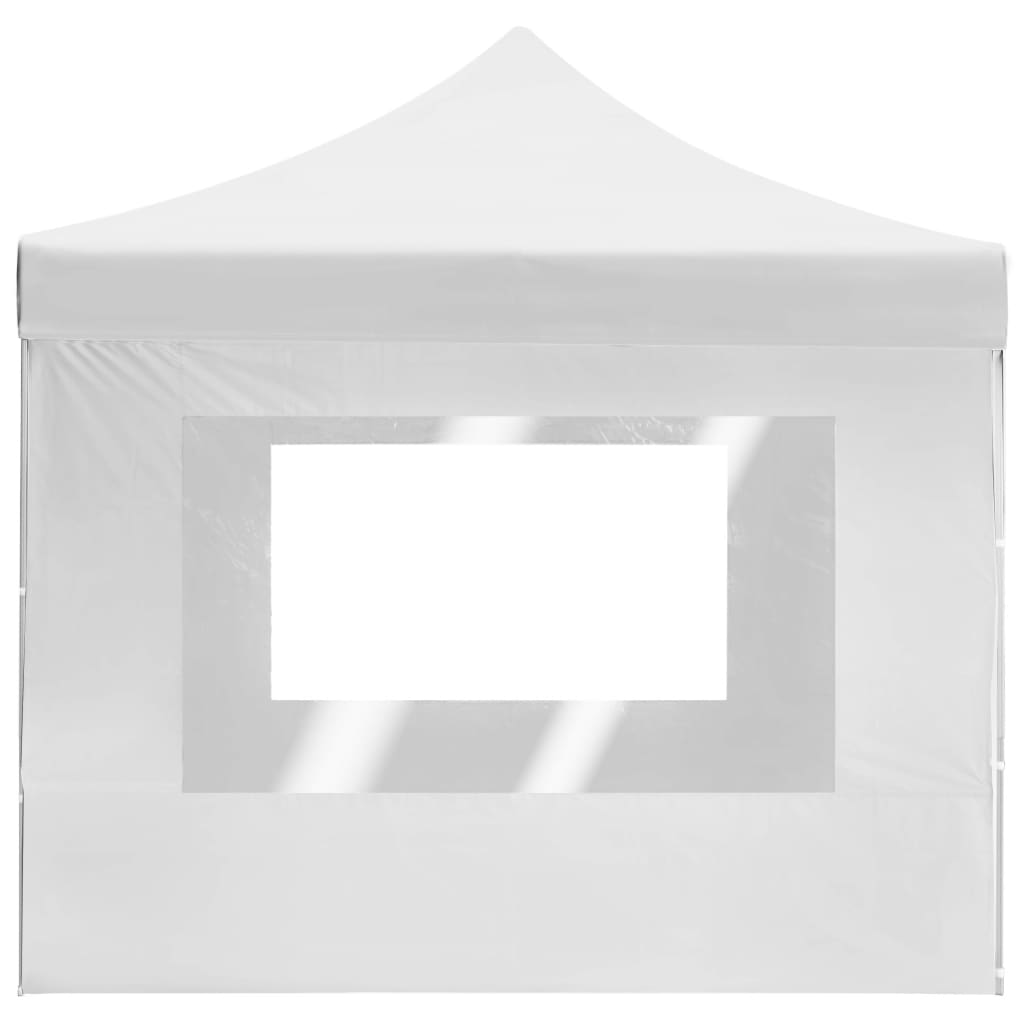 vidaXL Tente de réception pliable avec parois Aluminium 4,5x3 m Blanc