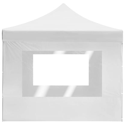 vidaXL Tente de réception pliable avec parois Aluminium 4,5x3 m Blanc