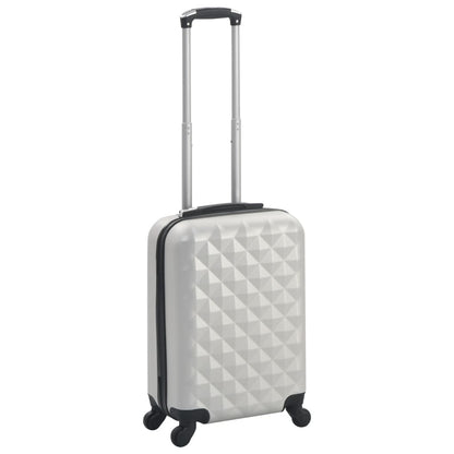 vidaXL Valise rigide Argenté brillant ABS