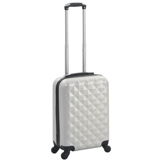 vidaXL Valise rigide Argenté brillant ABS