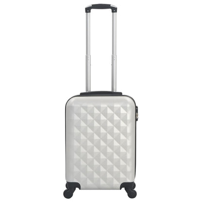 vidaXL Valise rigide Argenté brillant ABS