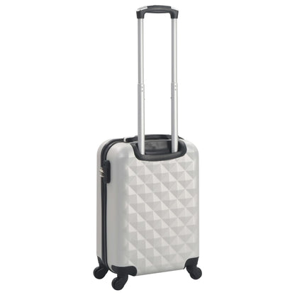 vidaXL Valise rigide Argenté brillant ABS