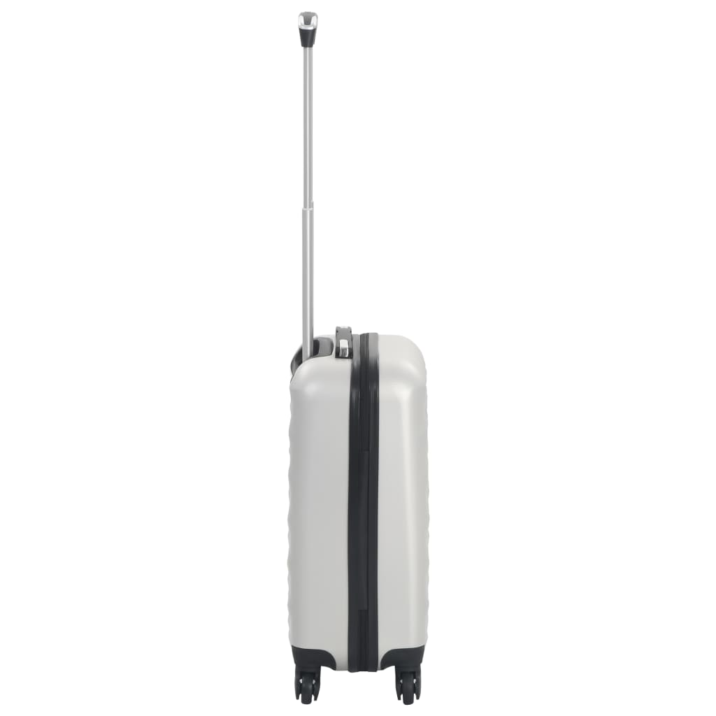 vidaXL Valise rigide Argenté brillant ABS