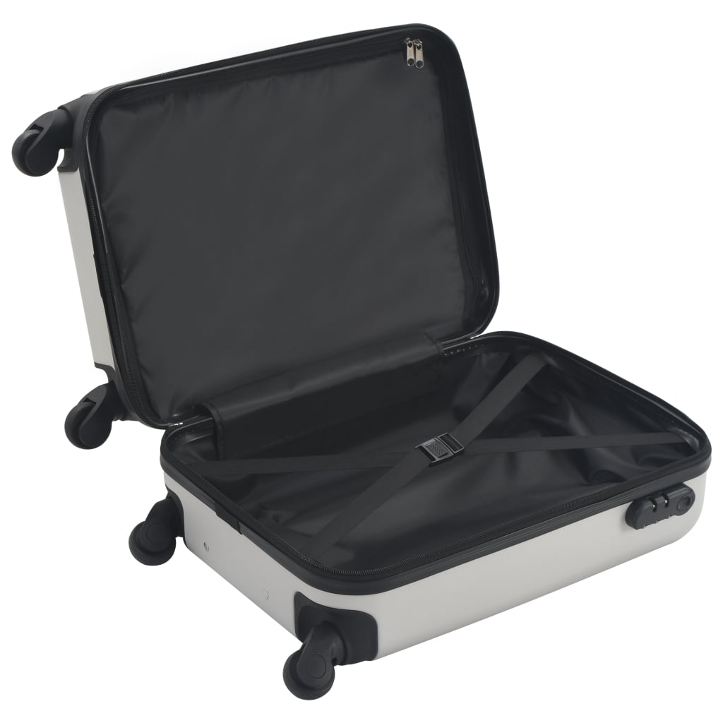 vidaXL Valise rigide Argenté brillant ABS