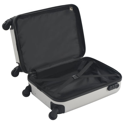 vidaXL Valise rigide Argenté brillant ABS