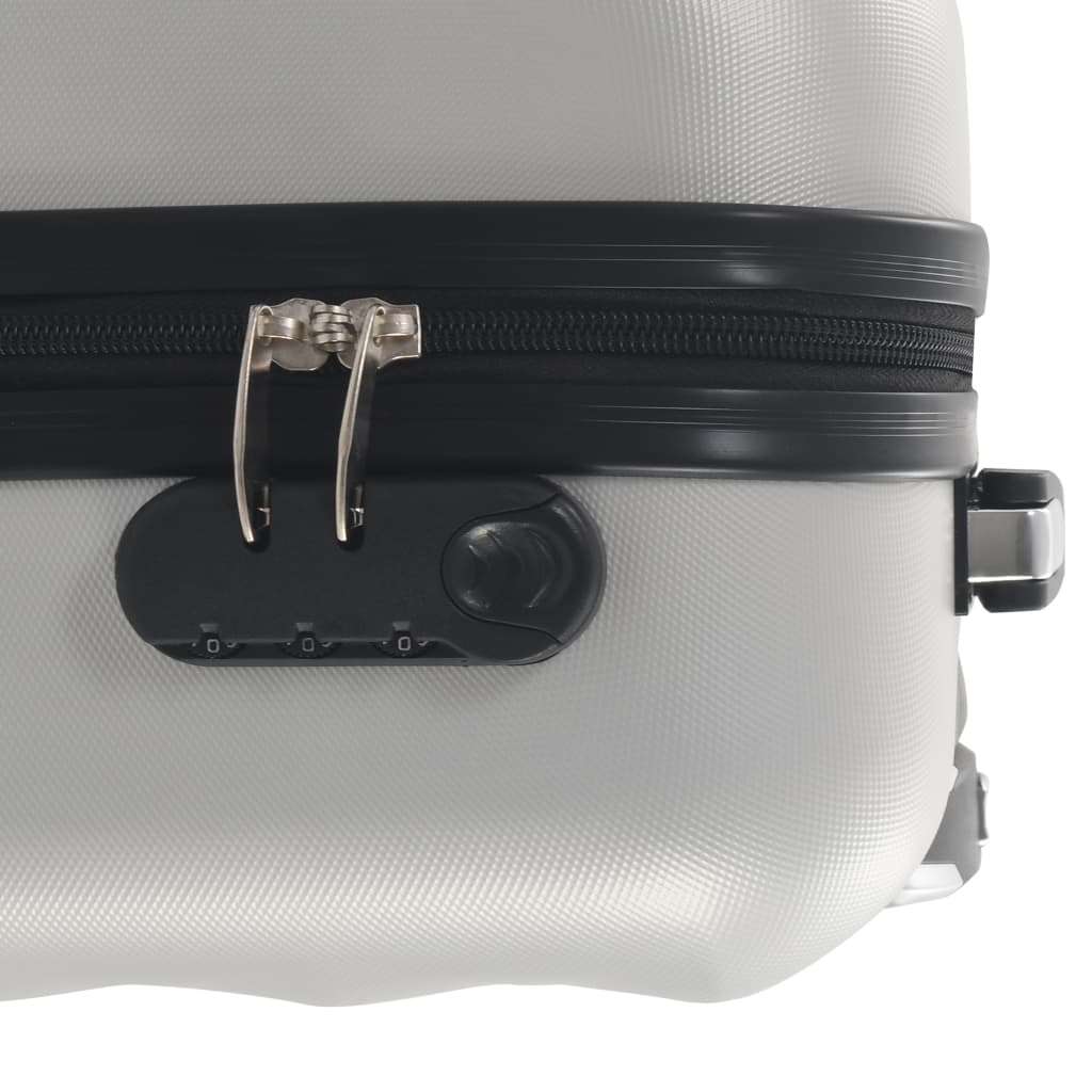 vidaXL Valise rigide Argenté brillant ABS