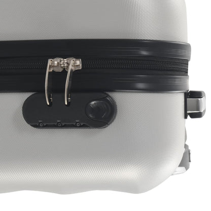 vidaXL Valise rigide Argenté brillant ABS