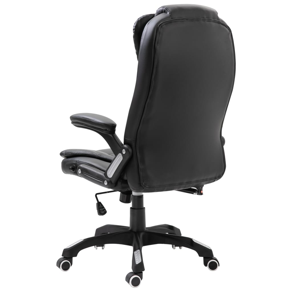 vidaXL Chaise de bureau Noir Similicuir