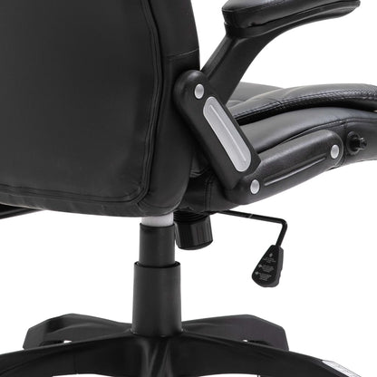 vidaXL Chaise de bureau Noir Similicuir