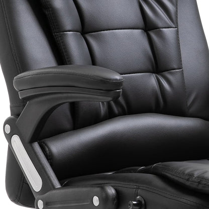 vidaXL Chaise de bureau Noir Similicuir