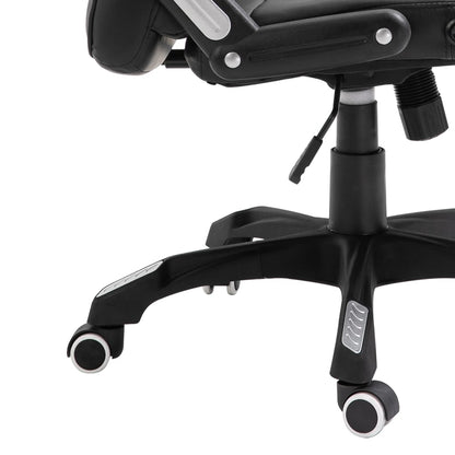 vidaXL Chaise de bureau Noir Similicuir