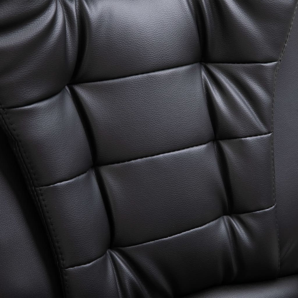 vidaXL Chaise de bureau Noir Similicuir