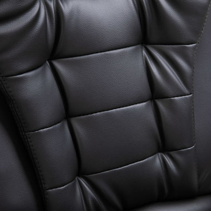 vidaXL Chaise de bureau Noir Similicuir