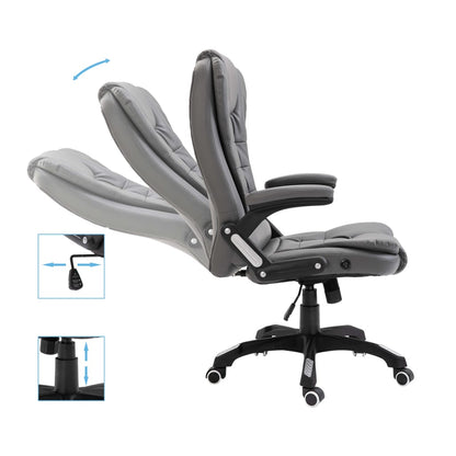 vidaXL Chaise de bureau Anthracite Similicuir