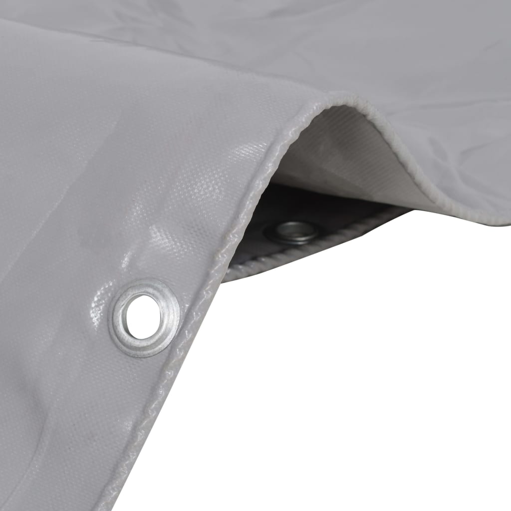 vidaXL Bâche 650 g / m² 1,5 x 10 m Gris